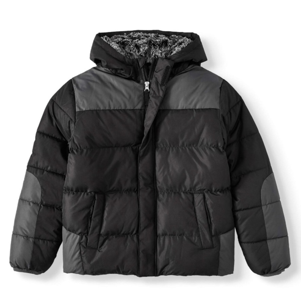 New Wonder Nation Puffer Jacket black and grey